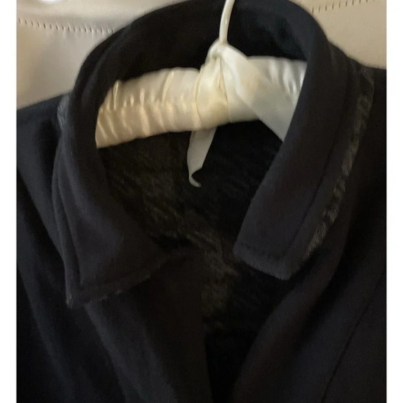 Parsley & Sage Small Long Jacket Button Down Coat Black Grey Reversible Winter - Picture 6 of 9